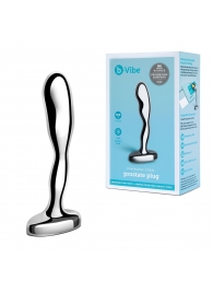 Стальной стимулятор простаты Stainless Steel Prostate Plug - 11,5 см. - b-Vibe - в Магнитогорске купить с доставкой