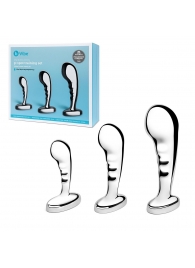 Набор из 3 стальных стимуляторов простаты Stainless Steel P-spot Training Set - b-Vibe - в Магнитогорске купить с доставкой