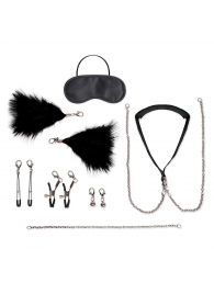 Большой эротический набор из 12 предметов Interchangeable Collar   Nipple Clips Set - Lux Fetish - купить с доставкой в Магнитогорске