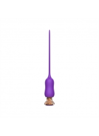 Фиолетовый тонкий стимулятор Nipple Vibrator - 23 см. - I-MOON - купить с доставкой в Магнитогорске