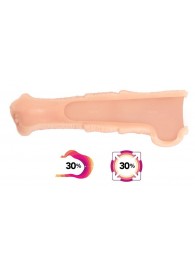 Телесная фантазийная насадка на член Cock Sleeve Size L - KOKOS - в Магнитогорске купить с доставкой