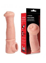 Телесная фантазийная насадка на член Cock Sleeve Size L - KOKOS - в Магнитогорске купить с доставкой