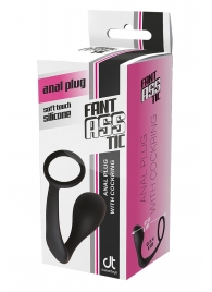 Черное эрекционное кольцо с анальной пробкой Anal Plug With Cockring - Dream Toys - в Магнитогорске купить с доставкой