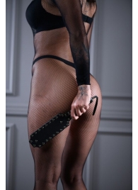 Кожаная шлепалка Sex Game с заклепками - 33 см. - БДСМ Арсенал - купить с доставкой в Магнитогорске