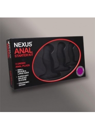 Набор из 3 массажеров простаты чёрного цвета NEXUS ANAL STARTER KIT - Nexus Range - в Магнитогорске купить с доставкой