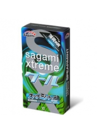 Презервативы Sagami Xtreme Mint с ароматом мяты - 10 шт. - Sagami - купить с доставкой в Магнитогорске