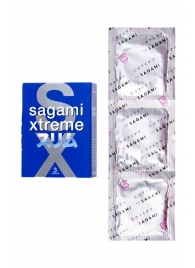 Розовые презервативы Sagami Xtreme FEEL FIT 3D - 3 шт. - Sagami - купить с доставкой в Магнитогорске
