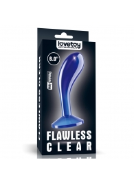 Синяя анальная втулка Flawless Clear Prostate Plug 6.0 - 15 см. - Lovetoy - в Магнитогорске купить с доставкой