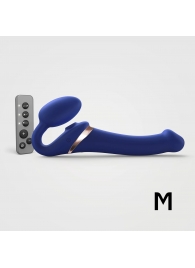 Синий безремневой страпон Multi Orgasm Size M с клиторальной стимуляцией - Strap-on-me - купить с доставкой в Магнитогорске
