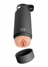 Серый мастурбатор в виде бутылки F*ck Flask - Pipedream - в Магнитогорске купить с доставкой