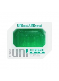 Зеленый мастурбатор-стимулятор Tenga Uni Emerald - Tenga - в Магнитогорске купить с доставкой