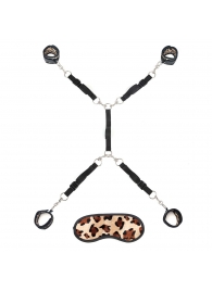 Леопардовая фиксация на матрас для рук и ног Classic Bedspreader - Lux Fetish - купить с доставкой в Магнитогорске