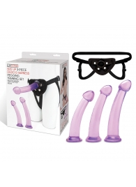 Тренировочный набор с тремя насадками Pegging Training Set - Lux Fetish - купить с доставкой в Магнитогорске