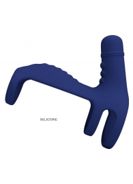 Синяя вибронасадка на пенис Vibrating Penis Sling - Baile - в Магнитогорске купить с доставкой