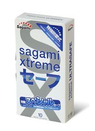 Презервативы Sagami Xtreme Ultrasafe с двойным количеством смазки - 10 шт. - Sagami - купить с доставкой в Магнитогорске