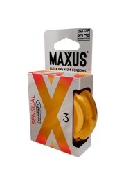Презервативы анатомической формы Maxus Sensual - 3 шт. - Maxus - купить с доставкой в Магнитогорске