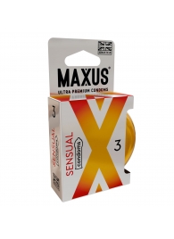 Презервативы анатомической формы Maxus Sensual - 3 шт. - Maxus - купить с доставкой в Магнитогорске