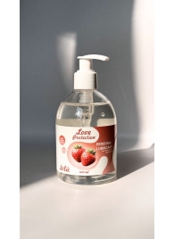 Лубрикант на водной снове Love Protection Strawberry с ароматом клубники - 300 мл. - Lola Games - купить с доставкой в Магнитогорске