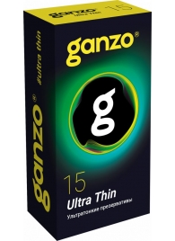 Прозрачные ультратонкие презервативы Ganzo Ultra thin - 15 шт. - Ganzo - купить с доставкой в Магнитогорске
