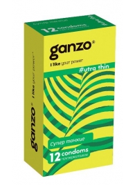Ультратонкие презервативы Ganzo Ultra thin - 12 шт. - Ganzo - купить с доставкой в Магнитогорске