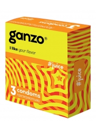 Ароматизированные презервативы Ganzo Juice - 3 шт. - Ganzo - купить с доставкой в Магнитогорске