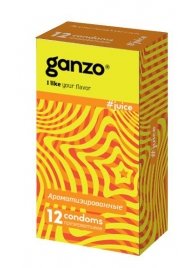 Ароматизированные презервативы Ganzo Juice - 12 шт. - Ganzo - купить с доставкой в Магнитогорске