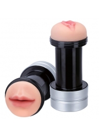 Двусторонний мастурбатор REALSTUFF 2 IN 1 HUMMER MOUTH   VAGINA - ротик и вагина - Dream Toys - в Магнитогорске купить с доставкой