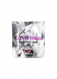 Прозрачное гелевое эрекционное кольцо-цветок - Toyfa Basic - в Магнитогорске купить с доставкой