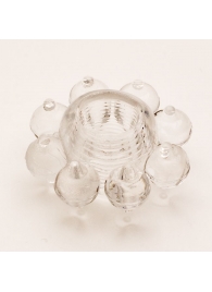 Прозрачное гелевое эрекционное кольцо-цветок - Toyfa Basic - в Магнитогорске купить с доставкой