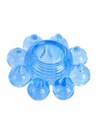 Голубая гелевая насадка-цветок - Toyfa Basic - в Магнитогорске купить с доставкой
