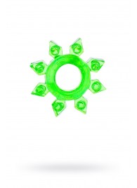 Зеленое эрекционное кольцо-звезда - Toyfa Basic - в Магнитогорске купить с доставкой