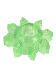 Зеленое эрекционное кольцо-звезда - Toyfa Basic - в Магнитогорске купить с доставкой