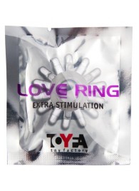 Прозрачное гелевое эрекционное кольцо с шипиками - Toyfa Basic - в Магнитогорске купить с доставкой