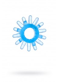 Голубая гелевая насадка с шипиками - Toyfa Basic - в Магнитогорске купить с доставкой