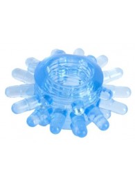 Голубая гелевая насадка с шипиками - Toyfa Basic - в Магнитогорске купить с доставкой