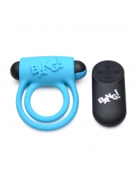 Голубое эрекционное виброкольцо 28X Remote Control Vibrating Cock Ring   Bullet - XR Brands - в Магнитогорске купить с доставкой