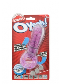 Фиолетовое эрекционное кольцо с вибрацией и пальчиком OYEAH PURPLE - Screaming O - в Магнитогорске купить с доставкой