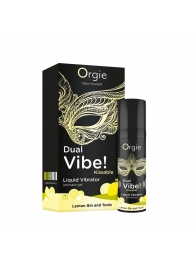 Съедобный жидкий вибратор Dual Vibe! со вкусом лимонного джина с тоником - 15 мл. - ORGIE - купить с доставкой в Магнитогорске