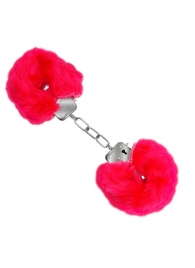 Красные меховые наручники Love с ключиками - Baile - купить с доставкой в Магнитогорске