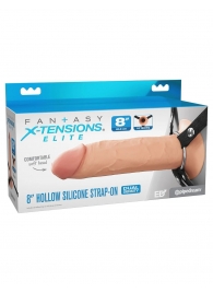 Полый страпон на ремнях 8’’ Hollow Silicone Strap-on - Pipedream - купить с доставкой в Магнитогорске