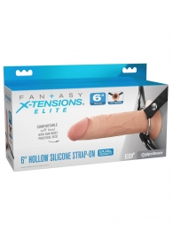 Полый страпон на ремнях 6’’ Hollow Silicone Strap-on - Pipedream - купить с доставкой в Магнитогорске