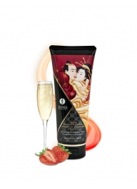 Массажный крем для тела с ароматом клубники и шампанского Sparkling Strawberry Wine - 200 мл. - Shunga - купить с доставкой в Магнитогорске