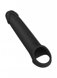 Черная насадка-удлинитель с вибрацией Vibrating Extender With Remote - Dream Toys - в Магнитогорске купить с доставкой