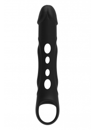 Черная насадка-удлинитель Vibrating Extender With Remote с вибрацией - Dream Toys - в Магнитогорске купить с доставкой