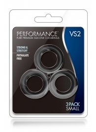 Набор из 3 черных эрекционных колец Black Small Penis Rings - Blush Novelties - в Магнитогорске купить с доставкой