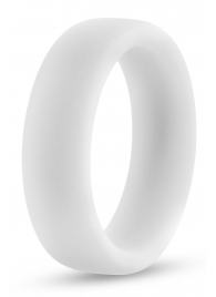 Белое люминесцентное эрекционное кольцо Silicone Glo Cock Ring - Blush Novelties - в Магнитогорске купить с доставкой