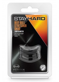 Черное эрекционное кольцо на мошонку Beef Ball Stretcher Snug - Blush Novelties - в Магнитогорске купить с доставкой