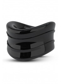 Черное эрекционное кольцо на мошонку Beef Ball Stretcher Snug - Blush Novelties - в Магнитогорске купить с доставкой