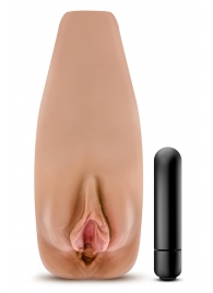 Маструбатор-вагина с вибрацией Soft   Wet Renata Realistic Tan Masturbator - Blush Novelties - в Магнитогорске купить с доставкой