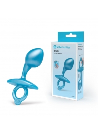Голубая анальная пробка для массажа простаты Bulb Silicone Prostate Plug - 10,7 см. - b-Vibe - в Магнитогорске купить с доставкой
